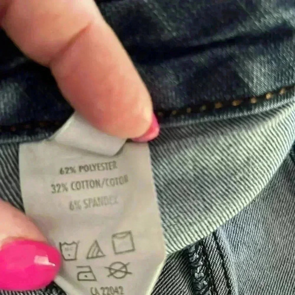 Margaret M Womens Jeans Dark Wash 12 Straight Leg Zip/Button Fly Front Pockets - Picture 5 of 8